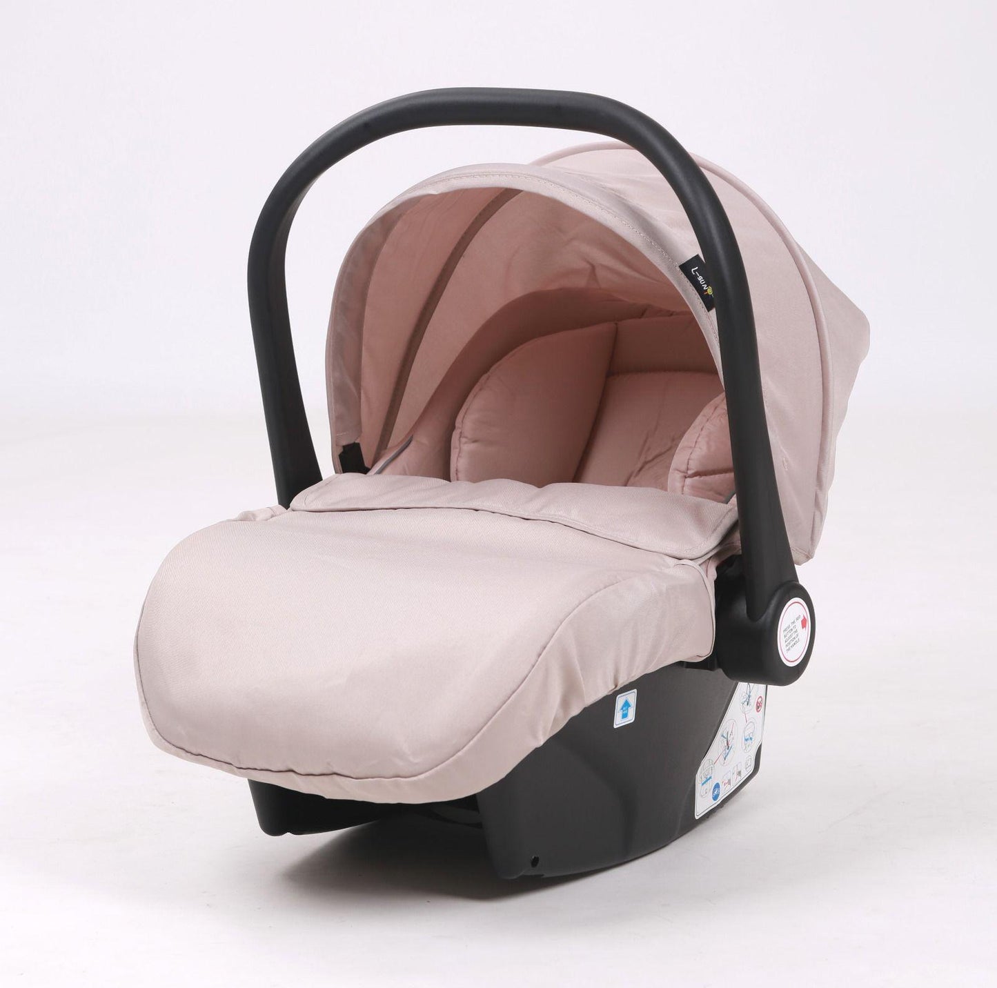 Carucior 3 in 1, BBD T5, Transformabil, Maner reversibil,  Cadrul aluminiu, Cu landou si salteluta moale, Include saculet de picioare, Geanta pentru parinti, Sustine 22 kg, Bej