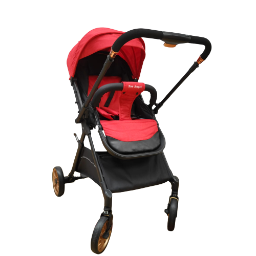 Carucior Sport tip troller cu maner reversibil si pozitie somn generoasa, rosu