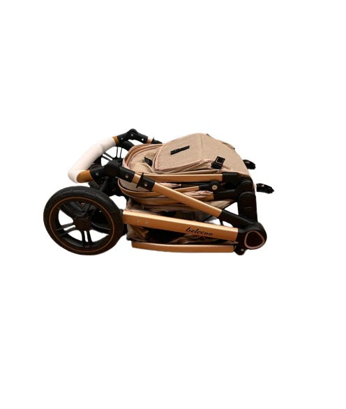 Carucior 2 in 1 Belecoo XID, cu inchidere compacta, 0-36 luni, reversibil NEGRU