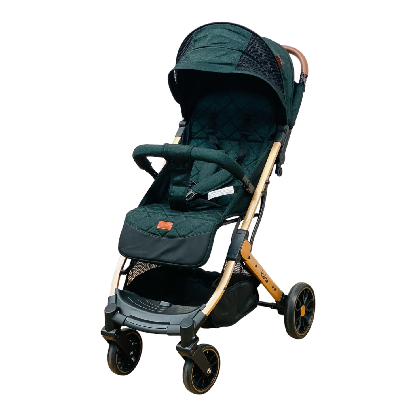 Carucior sport, cu inchidere compacta, sistem troller, pozitie somn si protectie vreme rece, VERDE