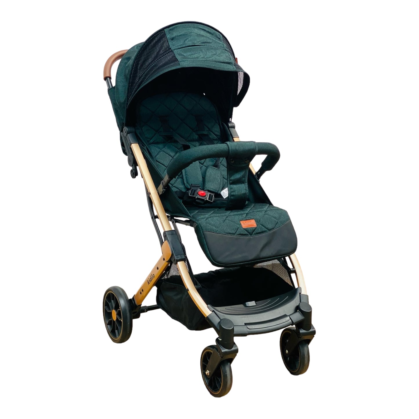 Carucior sport, cu inchidere compacta, sistem troller, pozitie somn si protectie vreme rece, VERDE