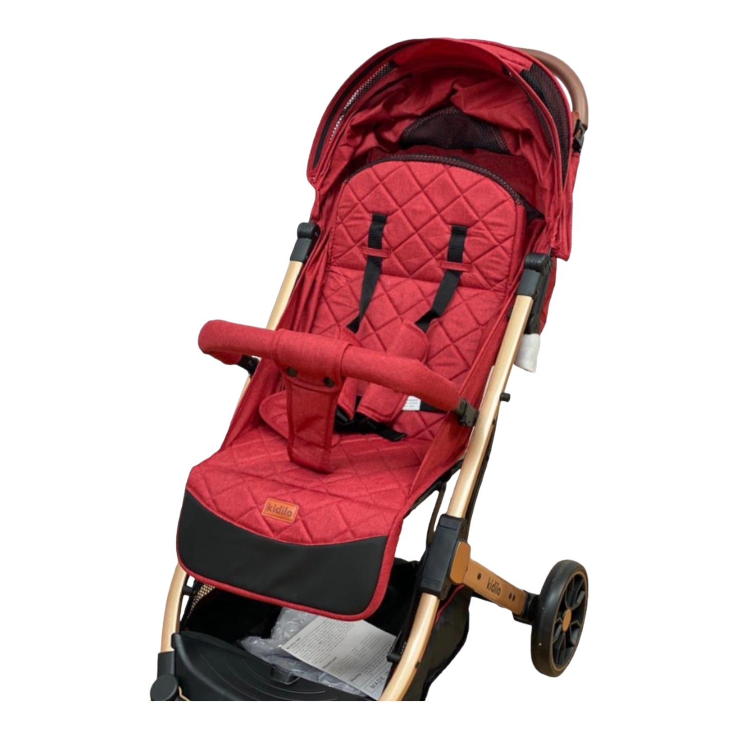 Carucior sport, cu inchidere compacta, sistem troller, pozitie somn  ROSU