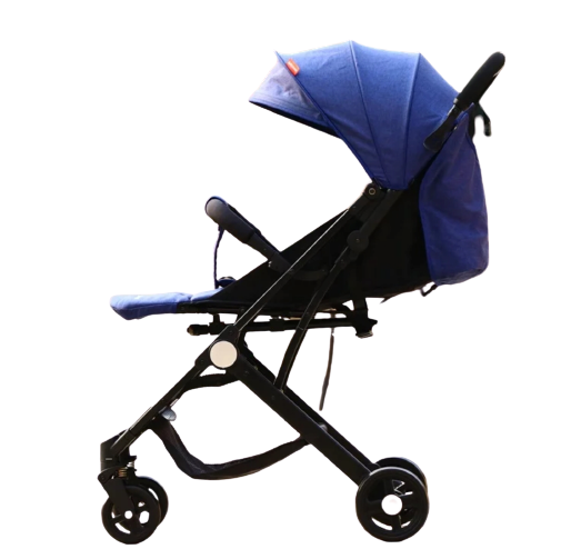 Carucior sport cu inchidere compacta tip troller, poziti4 somn confortabila  usor si practic ,culoare albastru
