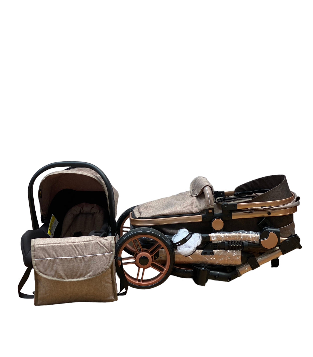 Carucior 3in1 , Teknum  0-36 luni, transformabil, reversibil, ultrapliabil,  culoare BEJ, TR_588_BEJ