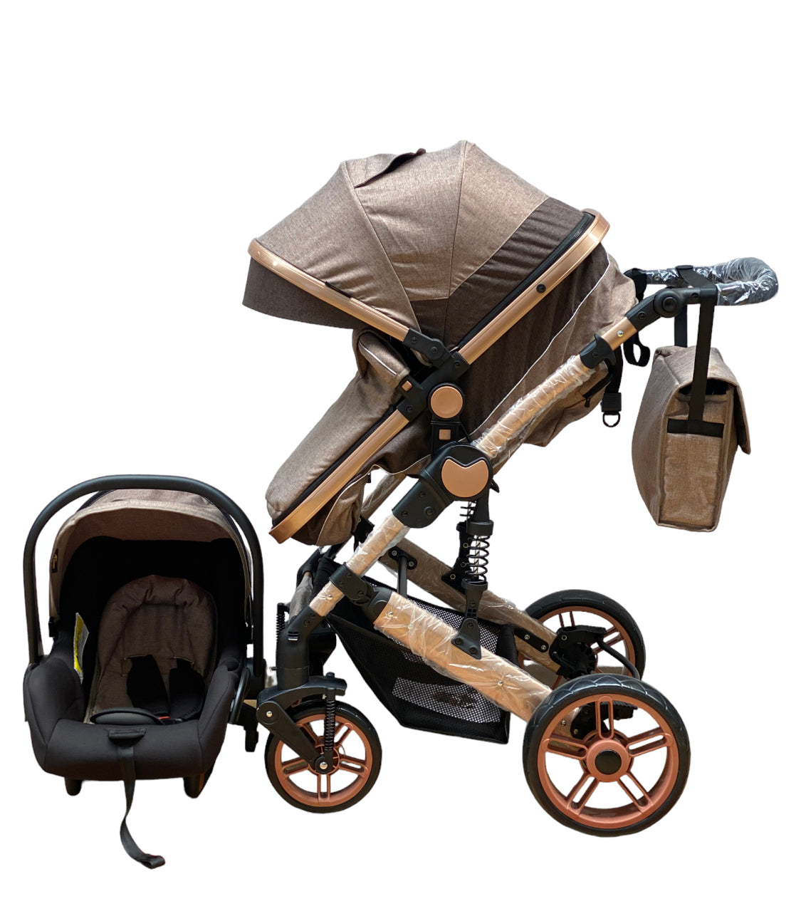 Carucior 3in1 , Teknum  0-36 luni, transformabil, reversibil, ultrapliabil,  culoare BEJ, TR_588_BEJ