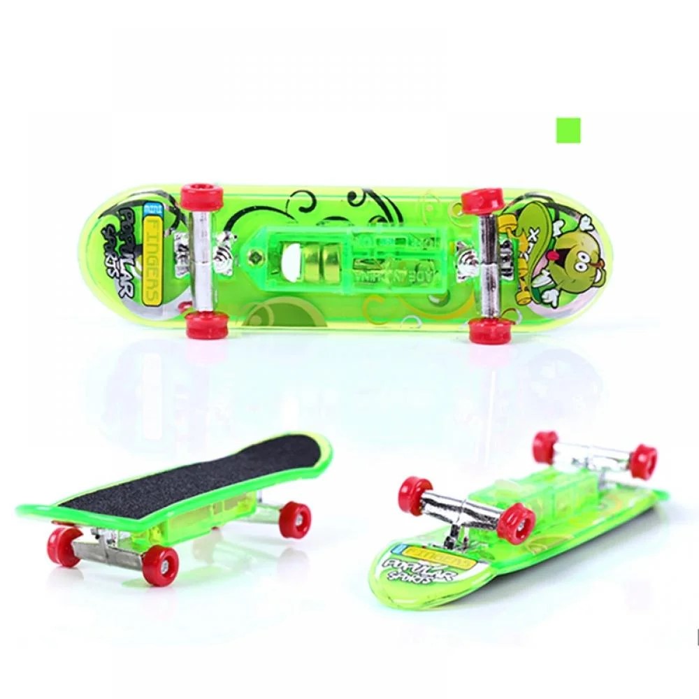 Mini skateboard de deget, cu lumini