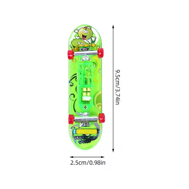 Mini skateboard de deget, cu lumini
