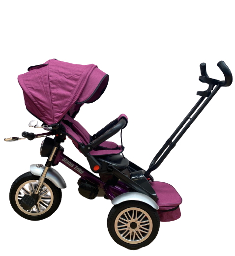 Tricicleta evolutiva cu pozitie de somn, scaun rotativ, muzica si lumini, mov